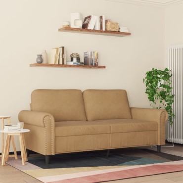 vidaXL Καναπές Διθέσιος Καφέ Βελούδινος 172x77x80cm 1 τεμ.
