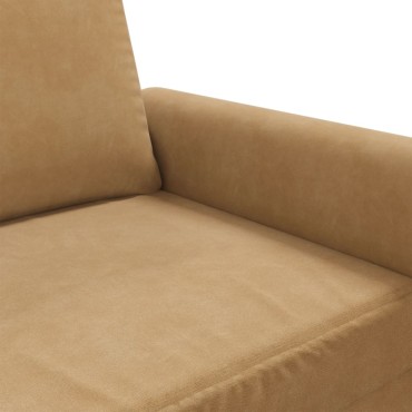vidaXL Καναπές Διθέσιος Καφέ Βελούδινος 172x77x80cm 1 τεμ.