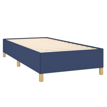 vidaXL Κρεβάτι Boxspring με Στρώμα Μπλε 80x200 εκ. Υφασμάτινο