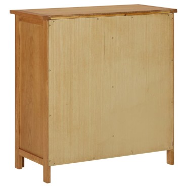 vidaXL Ντουλάπι με Συρτάρια 70x35x75cm από Μασίφ Ξύλο Δρυός 1 τεμ.
