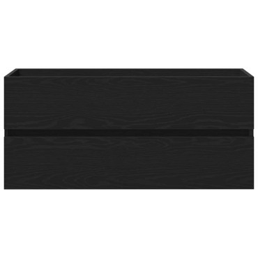 vidaXL Ντουλάπα Νιπτήρα Mπάνιου Μαύρη Οξυά 90x39x62cm 1 τεμ.