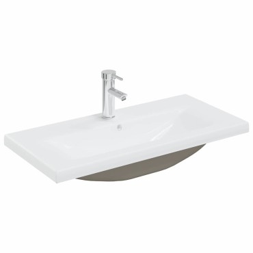 vidaXL Ντουλάπα Νιπτήρα Mπάνιου Μαύρη Οξυά 80x39x62cm 1 τεμ.