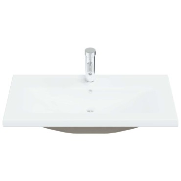 vidaXL Ντουλάπα Νιπτήρα Mπάνιου Μαύρη Οξυά 80x39x62cm 1 τεμ.