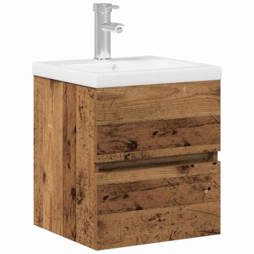 vidaXL Ντουλάπα Νιπτήρα Mπάνιου Μαύρη Οξυά 41x39x62cm 1 τεμ.