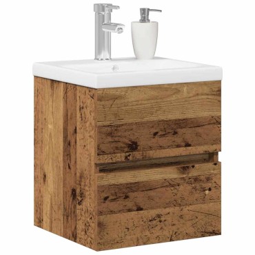 vidaXL Ντουλάπα Νιπτήρα Mπάνιου Μαύρη Οξυά 41x39x62cm 1 τεμ.