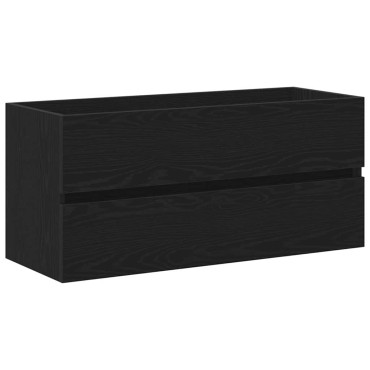 vidaXL Ντουλάπα Νιπτήρα Mπάνιου Μαύρη Οξυά 100x39x62 εκ 1 τεμ.