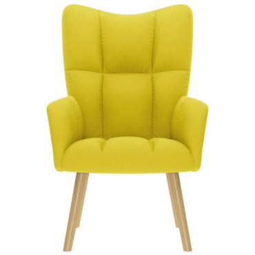 vidaXL Πολυθρόνα Relax Ανοιχτό Κίτρινο Υφασμάτινη 61,5x69x95,5cm 1 τεμ.