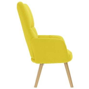 vidaXL Πολυθρόνα Relax Ανοιχτό Κίτρινο Υφασμάτινη 61,5x69x95,5cm 1 τεμ.