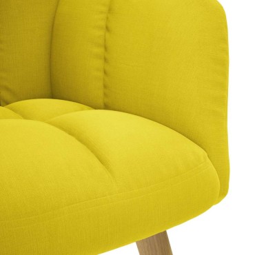 vidaXL Πολυθρόνα Relax Ανοιχτό Κίτρινο Υφασμάτινη 61,5x69x95,5cm 1 τεμ.