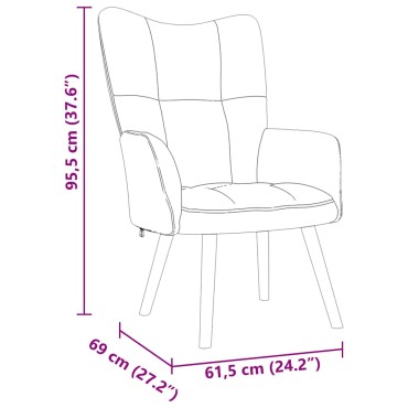 vidaXL Πολυθρόνα Relax Ανοιχτό Κίτρινο Υφασμάτινη 61,5x69x95,5cm 1 τεμ.
