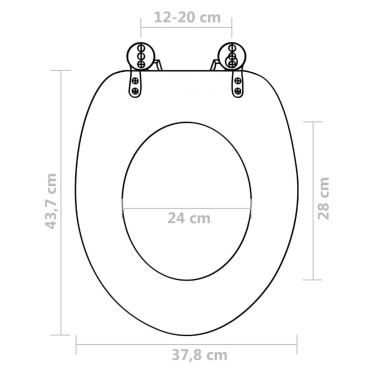vidaXL Καλύμματα Λεκάνης με Soft Close 2 τεμ. Σχέδιο Φλαμίνγκο MDF