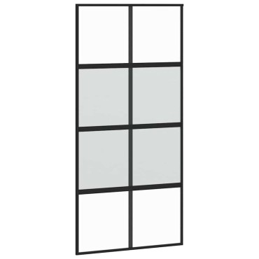vidaXL Σετ συρόμενης πόρτας με υλικό μαύρο 102,5x205 cm