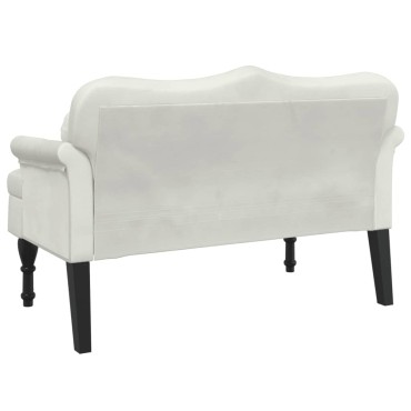 vidaXL Παγκάκι με Μαξιλάρια Κρεμ 120,5x65x75cm Βελούδινο