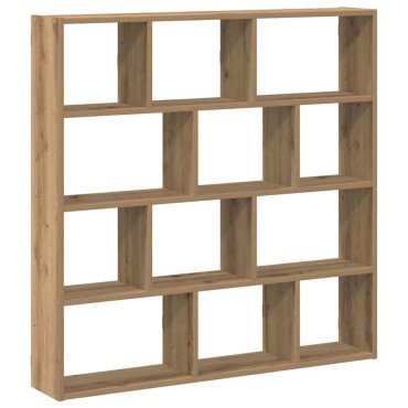 vidaXL Ράφι κύβων τοίχου 12 διαμερισμάτων Artisian Oak 100x18x100 cm 1 τεμ.