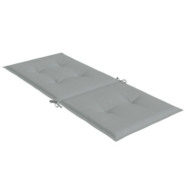 vidaXL Μαξιλάρια Καρέκλας με Πλάτη 2 τεμ. Αν. Γκρι 120x50x4cm Ύφασμα