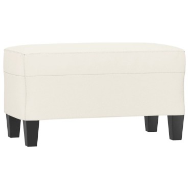vidaXL Πάγκος Κρεμ 70x35x41cm από Συνθετικό Δέρμα 1 τεμ.
