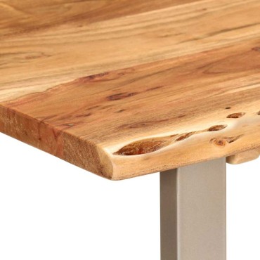 vidaXL Τραπεζαρία 110x50x76cm από Μασίφ Ξύλο Ακακίας 1 τεμ.