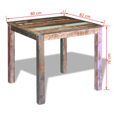 vidaXL Τραπεζαρία 80x82x76cm από Μασίφ Ανακυκλωμένο Ξύλο 1 τεμ.