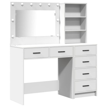 vidaXL Τραπέζι περιποίησης 2 τεμ. Λευκό 78.5x41x135 εκ
