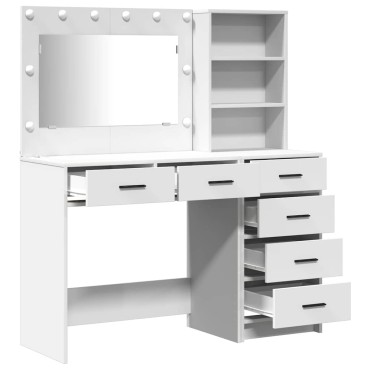vidaXL Τραπέζι περιποίησης 2 τεμ. Λευκό 78.5x41x135 εκ