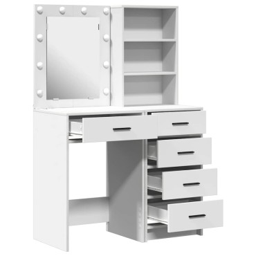 vidaXL Τραπέζι περιποίησης 2 τεμ. Λευκό 50x41x135 εκ