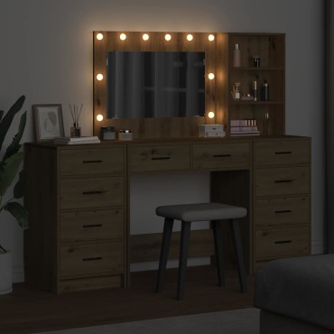 vidaXL Τραπέζι περιποίησης 3 τεμ. Artisan Oak 78,5x41x135 εκ