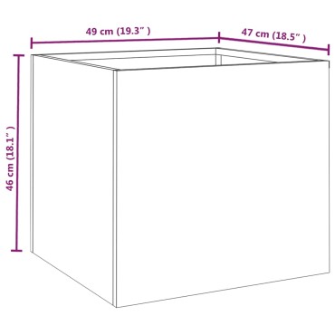 vidaXL Ζαρντινιέρες 2τεμ. 49x47x46εκ Ατσάλι Σκληρυθέν στον Αέρα