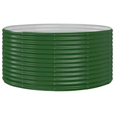 vidaXL Υπερυψωμένο Ζαρντινιέρα Κήπου Πράσινη 140x140x68 εκ. από Γαλβανισμένο Ατσάλι