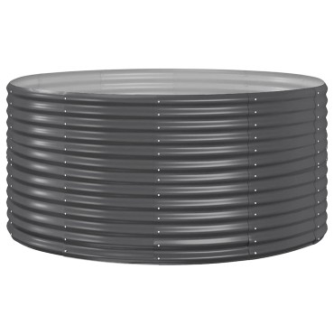 vidaXL Ζαρντινιέρα Ανθρακί 140x140x68εκ Γαλβανισμένος χάλυβας