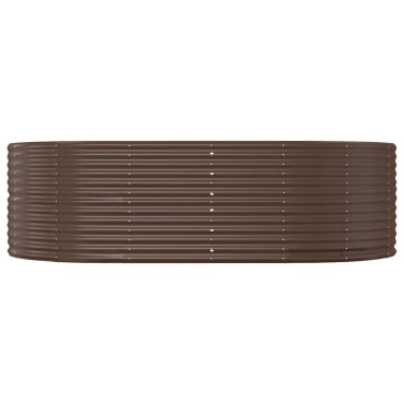 vidaXL Ζαρντινιέρα Καφέ 212x140x68 εκ. Γαλβανισμένος χάλυβας