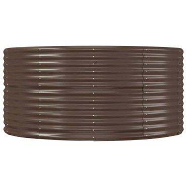 vidaXL Ζαρντινιέρα Καφέ 212x140x68 εκ. Γαλβανισμένος χάλυβας