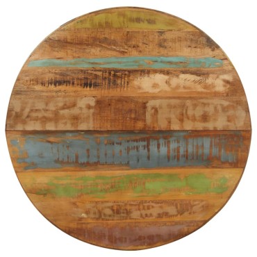 vidaXL Τραπεζαρία Στρογγυλή 100x100x75cm Μασίφ Ανακυκλωμένο Ξύλο 1 τεμ.