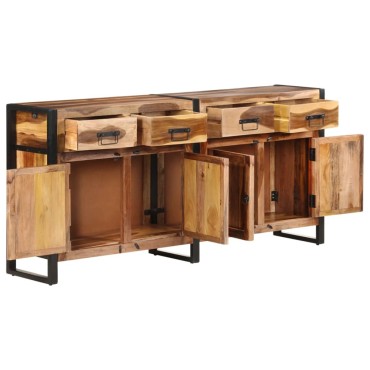 vidaXL Μπουφές 172x35x80cm Μασίφ Ξύλο Ακακίας με Μελί Φινίρισμα 1 τεμ.