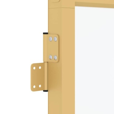 vidaXL Εσωτερική Πόρτα Χρυσή 76 x 201,5 εκ. Ψημένο Γυαλί & Αλουμίνιο