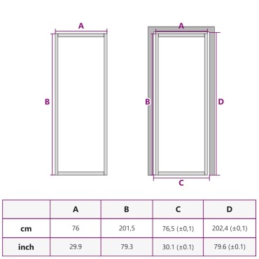 vidaXL Εσωτερική Πόρτα Χρυσή 76 x 201,5 εκ. Ψημένο Γυαλί & Αλουμίνιο