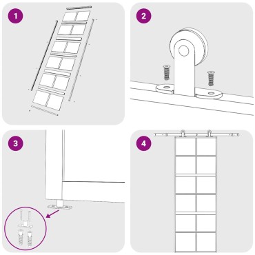 vidaXL Συρόμενη Πόρτα Χρυσή 76x205 εκ. από Αμμοβολή ESG και Αλουμίνιο
