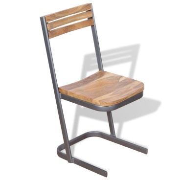vidaXL Καρέκλες Τραπεζαρίας 2 τεμ. από Μασίφ Ξύλο Teak 33x39x75cm