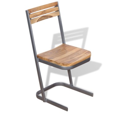 vidaXL Καρέκλες Τραπεζαρίας 4 τεμ. από Μασίφ Ξύλο Teak 33x39x75cm