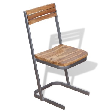 vidaXL Καρέκλες Τραπεζαρίας 4 τεμ. από Μασίφ Ξύλο Teak 33x39x75cm