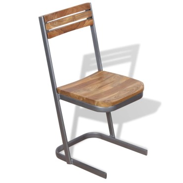 vidaXL Καρέκλες Τραπεζαρίας 4 τεμ. από Μασίφ Ξύλο Teak 33x39x75cm