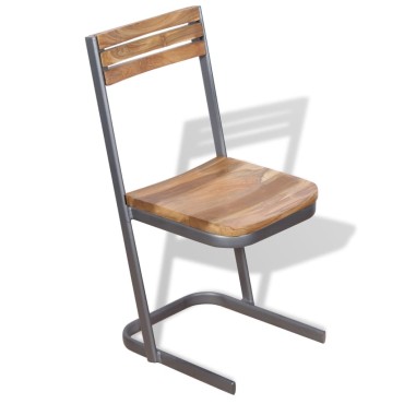 vidaXL Καρέκλες Τραπεζαρίας 4 τεμ. από Μασίφ Ξύλο Teak 33x39x75cm