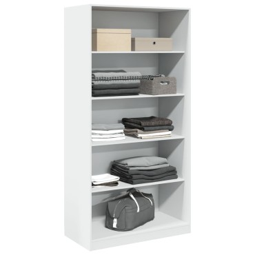 vidaXL Ντουλάπα Λευκή 100x50x200cm από Επεξεργασμένο Ξύλο 1 τεμ.