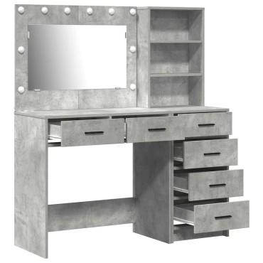vidaXL Τραπέζι περιποίησης 2 τεμ. Γκρι 78.5x41x135 εκ
