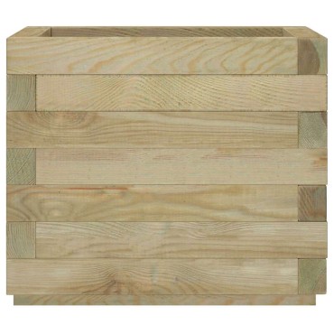 vidaXL Ζαρντινιέρα Υπερυψωμένη Τετράγωνη 50 x 50 x 40 εκ. Ξύλινη