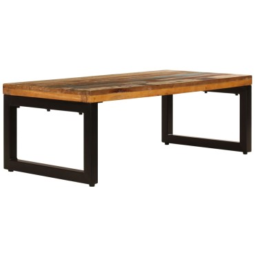 vidaXL Τραπεζάκι Σαλονιού 100x50x35cm Ανακυκλωμένο Ξύλο/Ατσάλι 1 τεμ.