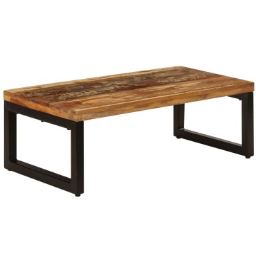 vidaXL Τραπεζάκι Σαλονιού 100x50x35cm Ανακυκλωμένο Ξύλο/Ατσάλι 1 τεμ.