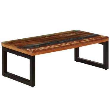 vidaXL Τραπεζάκι Σαλονιού 100x50x35cm Ανακυκλωμένο Ξύλο/Ατσάλι 1 τεμ.