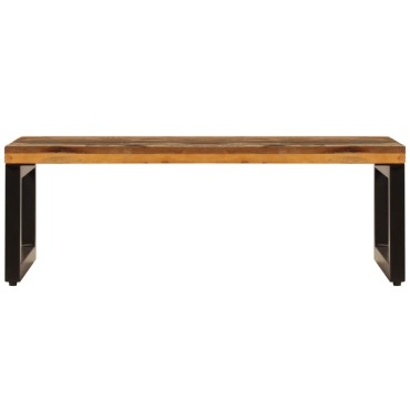 vidaXL Τραπεζάκι Σαλονιού 100x50x35cm Ανακυκλωμένο Ξύλο/Ατσάλι 1 τεμ.