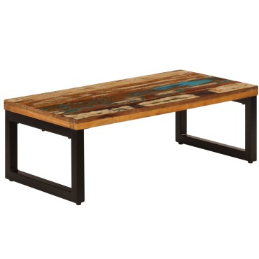 vidaXL Τραπεζάκι Σαλονιού 100x50x35cm Ανακυκλωμένο Ξύλο/Ατσάλι 1 τεμ.
