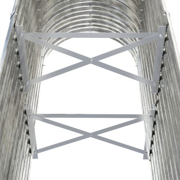 vidaXL Ζαρντινιέρα Ασημί 114x40x68 εκ. Γαλβανισμένος χάλυβας